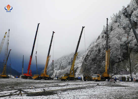 150 KW Floater eléctrico vibratorio Vibro Compactación Columnas de piedra Mejora de la base