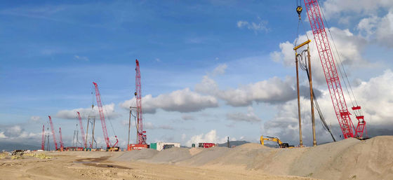 1450 rpm Tratamiento de compactación por vibrafloración para la sección C3206 Proyecto de pista de aterrizaje de Hong Kong No 3