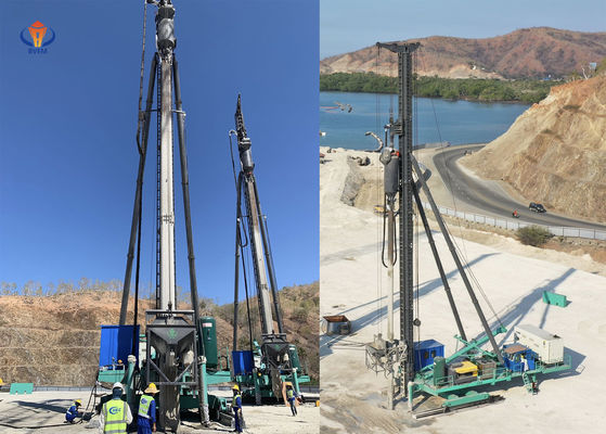 Máquina de compactación de vibración eficiente de 180 kW Vibro flotante de alimentación inferior
